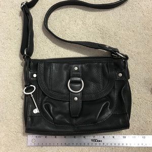 Black leather Fossil purse